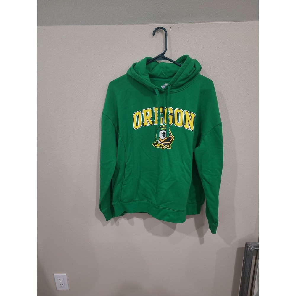 FANATICS Oregon Ducks Women‎ SZ Lg Hoodie University of Oregon Green Mascot Fan